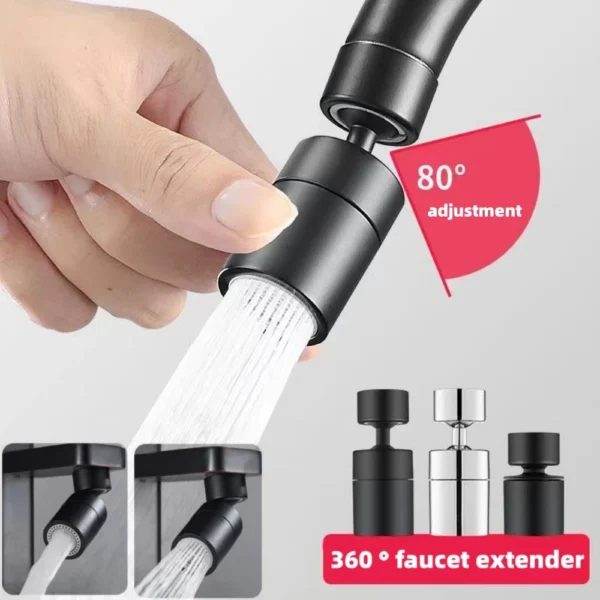 Filtre de Tête de Pulvérisation pour Évier de Cuisine, 360 °, Adaptateur Anti-Éclaboussure, 2 Modes Réglables, Aérateur