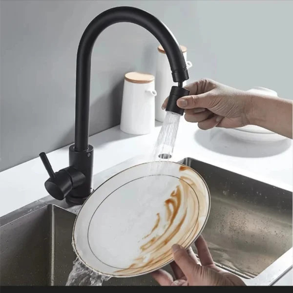 Filtre de Tête de Pulvérisation pour Évier de Cuisine, 360 °, Adaptateur Anti-Éclaboussure, 2 Modes Réglables, Aérateur - Image 2